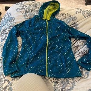 Athletic hooded zip jacket